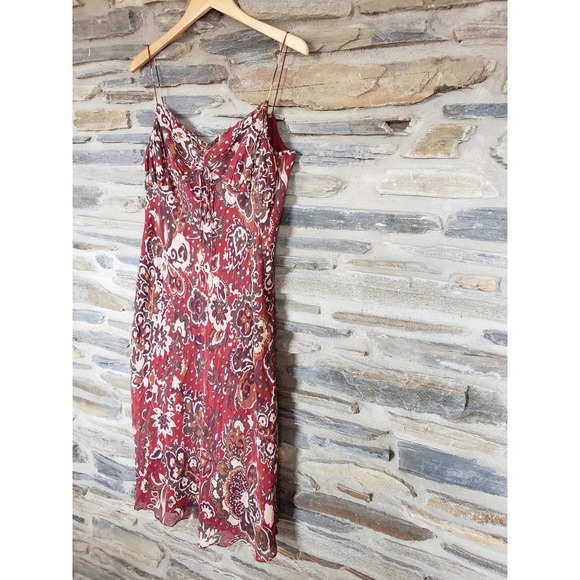 Ann Taylor Silk Floral Slip Dress 14 - Picture 3 of 9